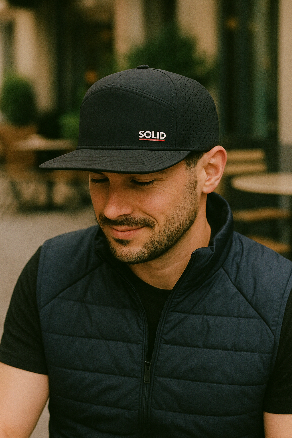 Solid Hydro Logo Hat - Black